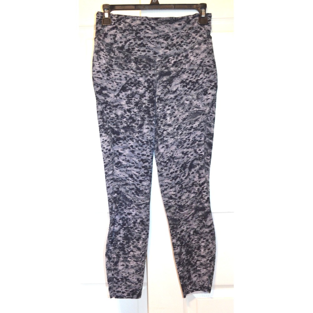 Lululemon Leggings Women's Size 8‎ Black & Gray Camouflaged  Inseam 23"